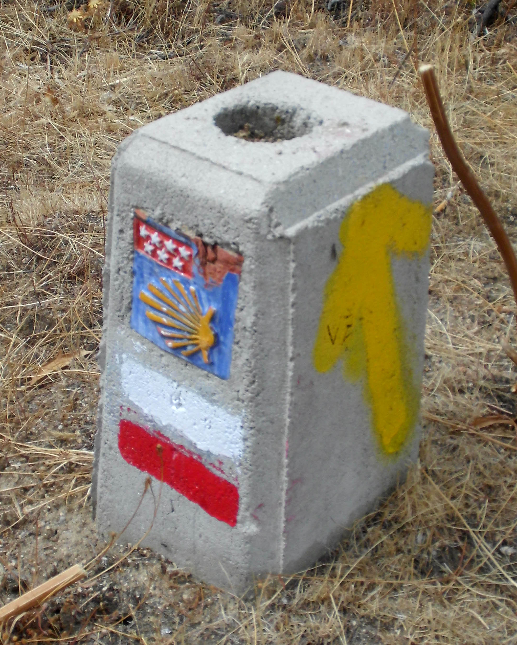 Wegweiser Jakobsweg Madrid-Segovia -- www.jakob-beckeling.net