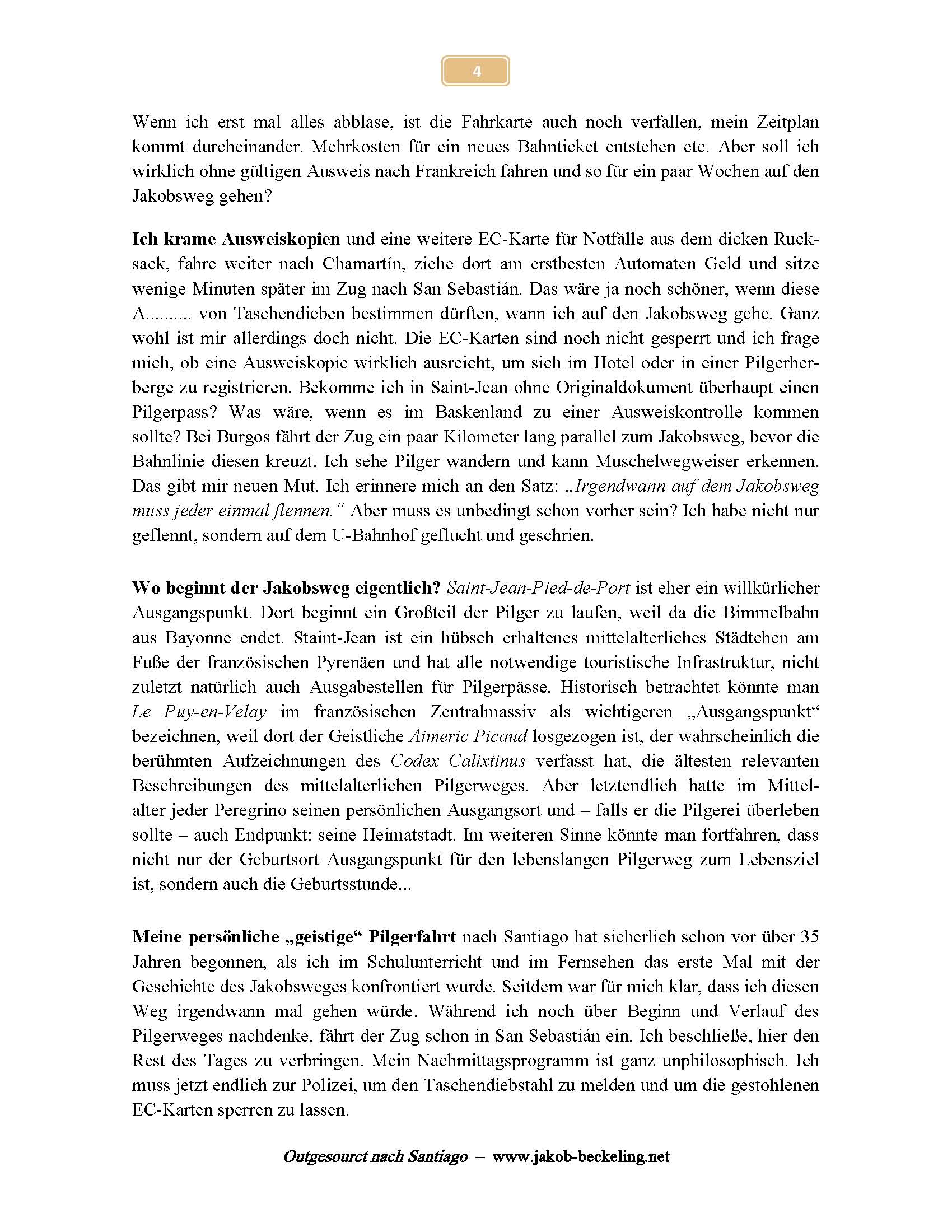 Wo beginnt der Jakobsweg eigentlich? --
www.jakob-beckeling.net