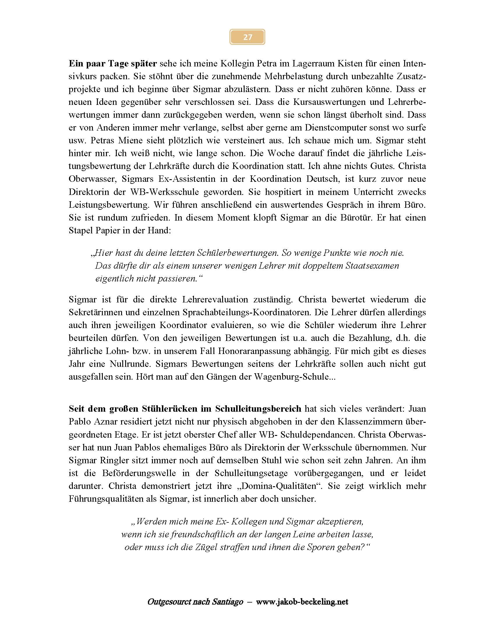 Kursauswertungen und Lehrerbewertungen --
www.jakob-beckeling.net