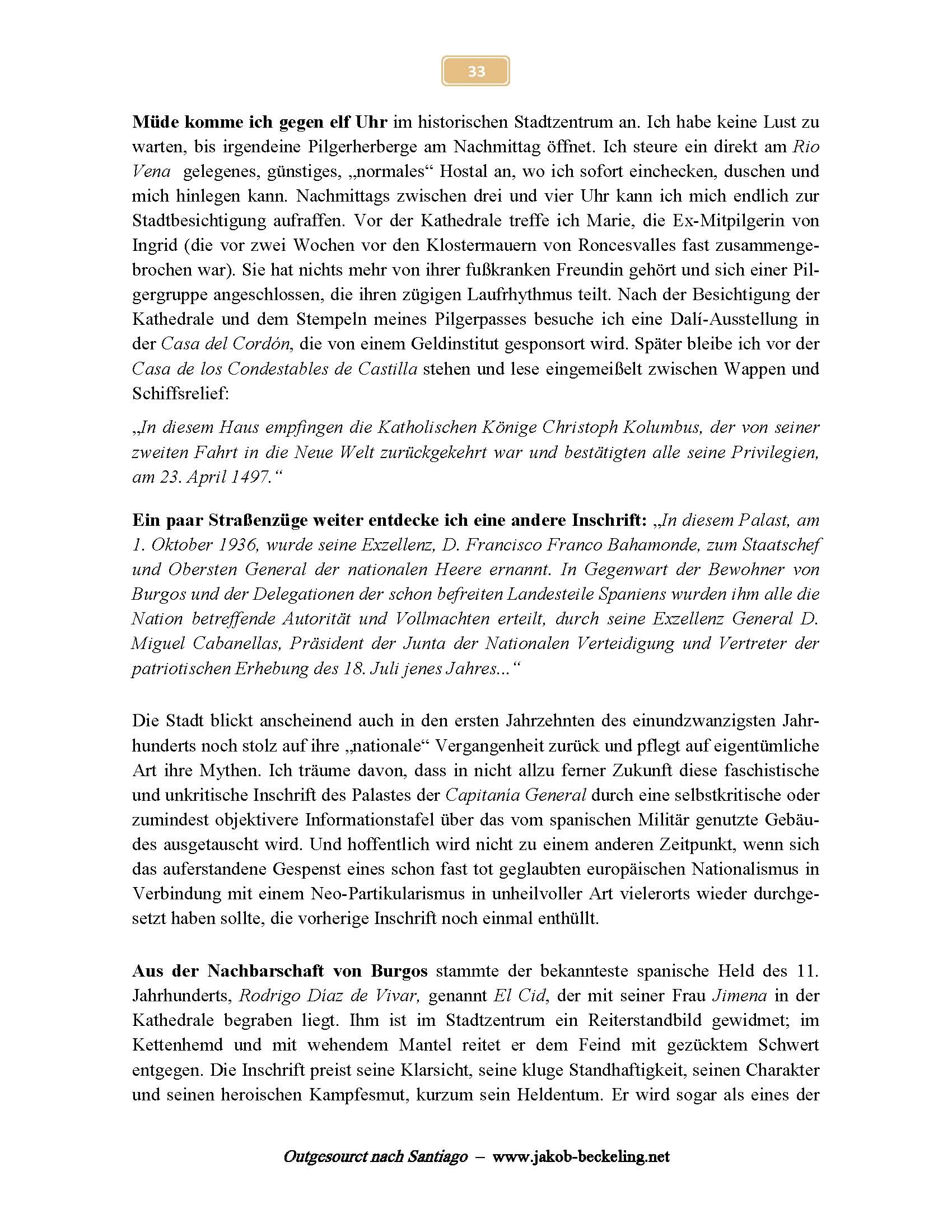 Burgos, Franco und El Cid --
www.jakob-beckeling.net