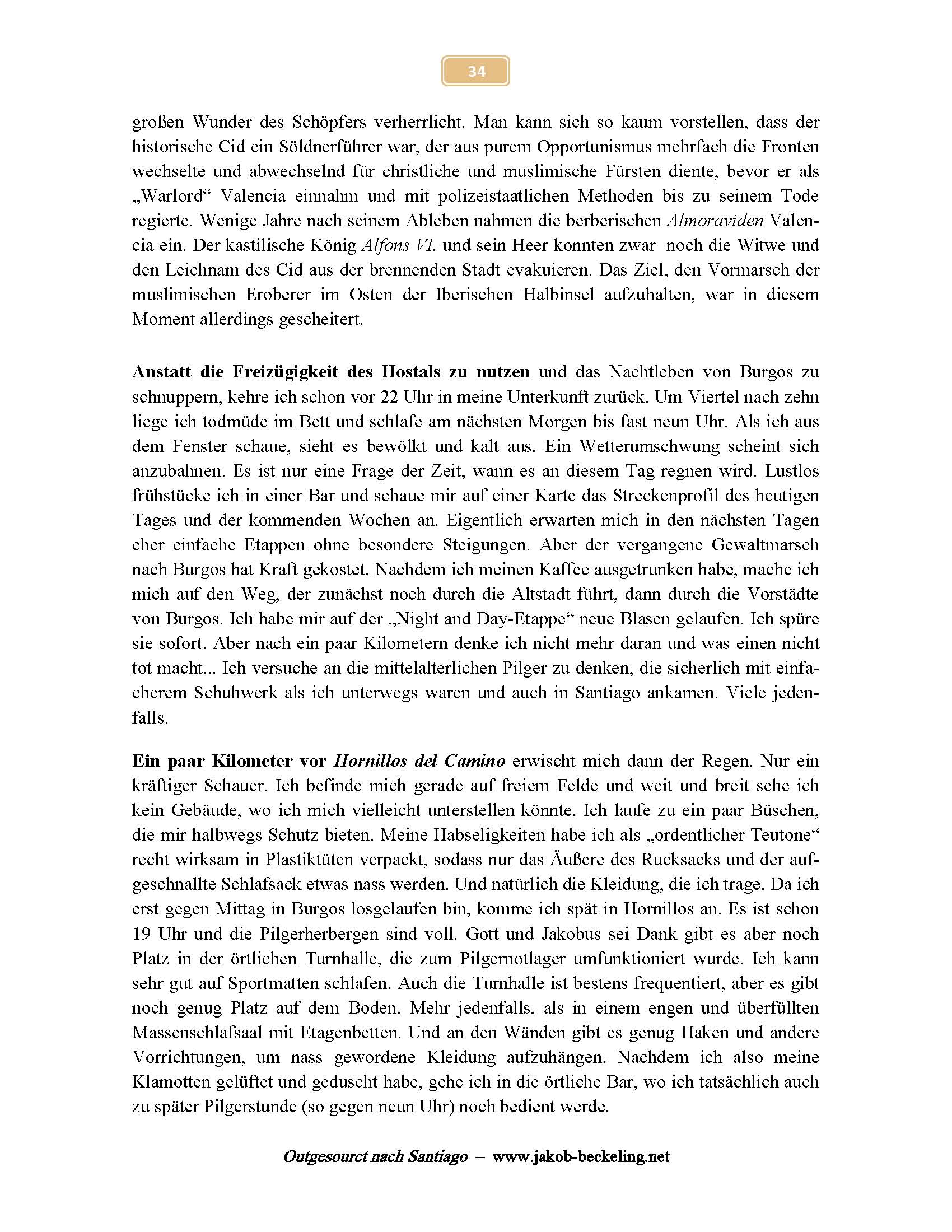 Pilgernotlager in Hornillos del Camino -- 
www.jakob-beckeling.net