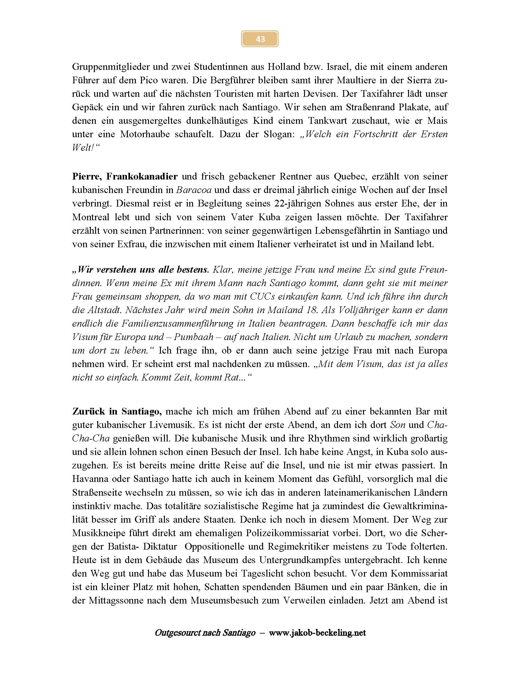 Familienzusammenf&uuml;hrung zwischen Montreal, Santiago und Mailand -- 
www.jakob-beckeling.net