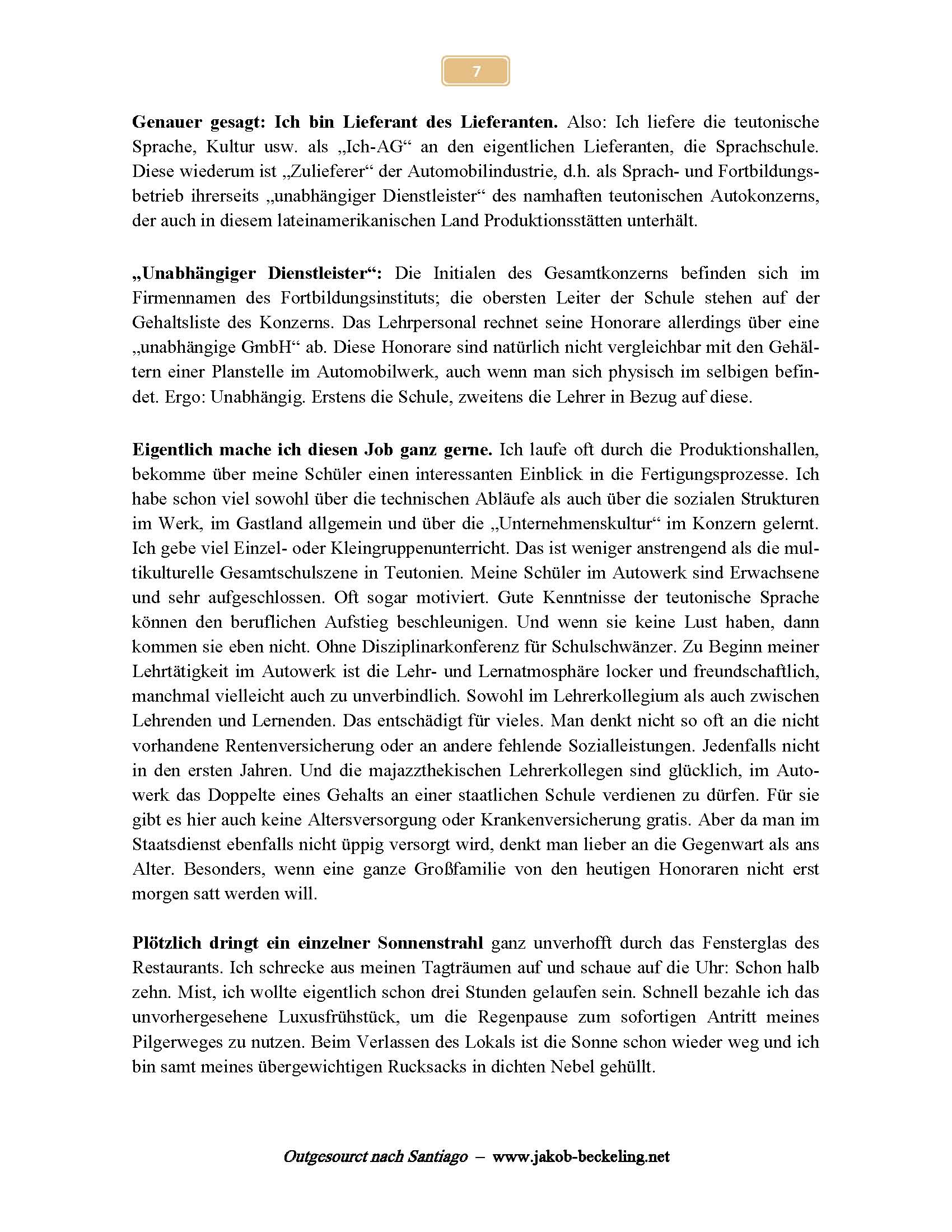 Outgesourct in Lateinamerika -- 
www.jakob-beckeling.net